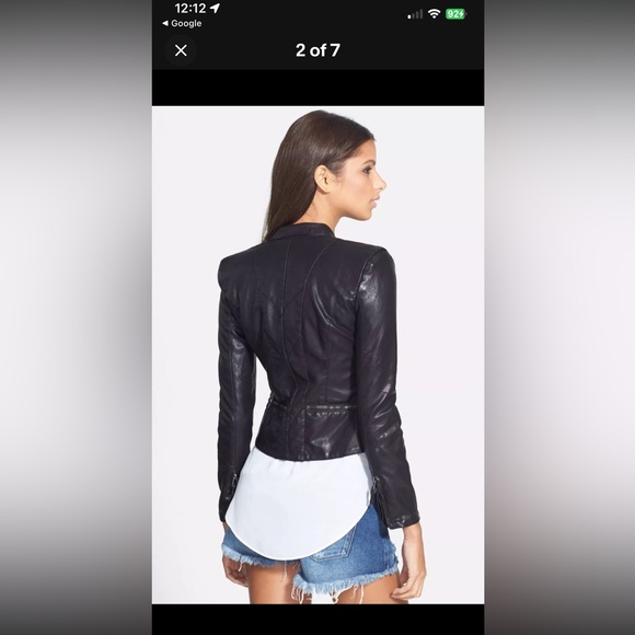 BLANK NYC blavk faux leather jacket size L - Picture 2 of 5